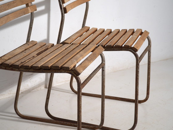 Antique garden chairs (c.1920). Set of 2 pieces #7 – Wood, Iron (photo 40 of 40)