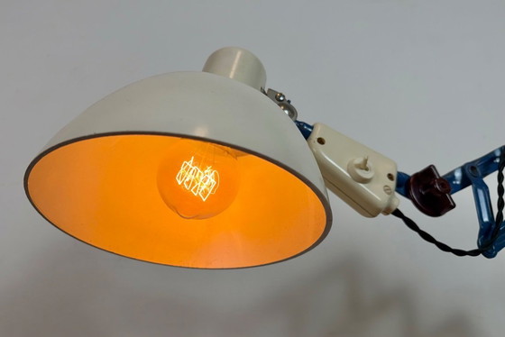 Image 1 of Industrial East German Scissor Lamp from VEB Zweckleuchtenbau Dresden, 1950s