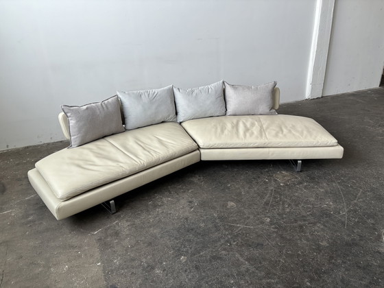 Image 1 of B&amp;B Italia Arne divano di design divano in pelle beige grigio