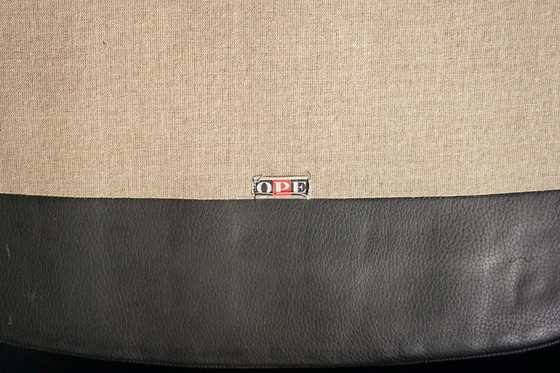 Image 1 of Poltrona modello 'Seal' di Ib Kofod-Larsen in pelle e teak per OPE, Svezia, anni '60