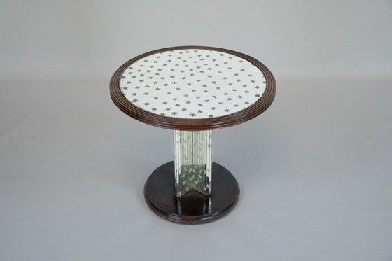 Image 1 of Italian Art Deco mirrored side table from the 1930s