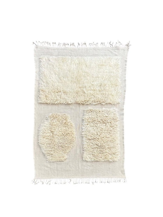 Image 1 of Modern Geometric Moroccan Rug, 190x300 Cm, Authentic Moroccan Carpet, Berber Rug, Handmade Moroccan Rug, Orange and Gray Berber