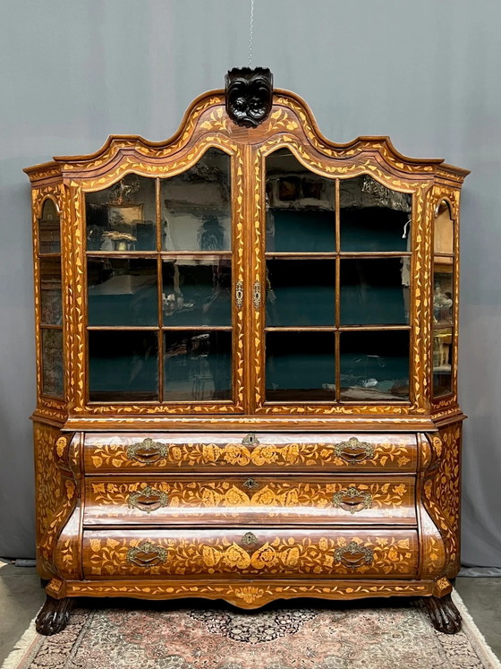 Vitrine hollandaise ancienne du XVIIIe siècle. (photo 2 of 8)