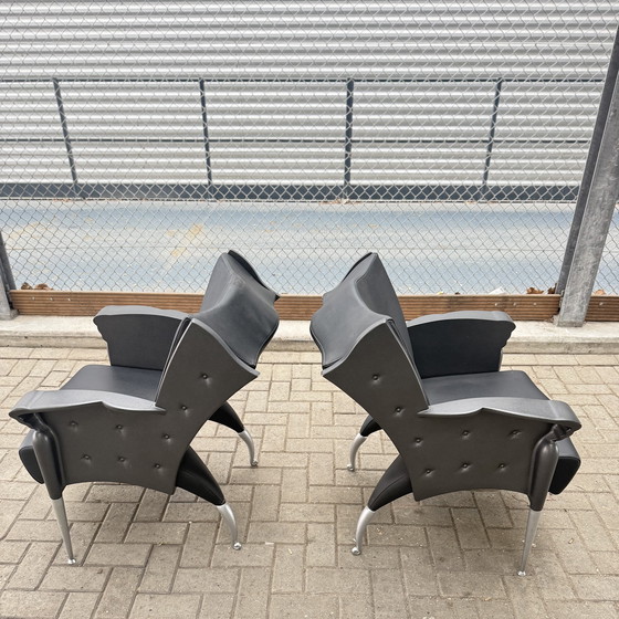 Image 1 of 2x poltrone lounge Bořek Šípek Maletak per Maletti, anni '90