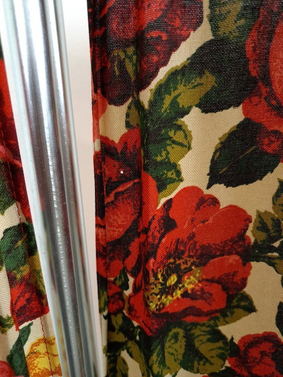 Image 1 of Mobile bar vintage con bancone estensibile e piano in vetro