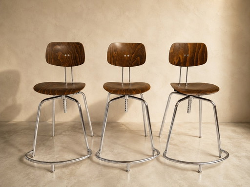 Lot de 3 chaises W+tS Orchestra Chair - Egon Eiermann - Design vintage 1984