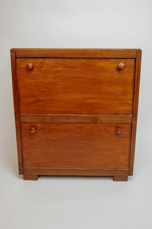 Vintage wooden shoe cabinet