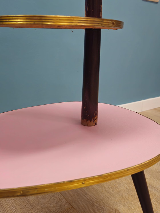 Image 1 of Vintage Plantentafel Bijzettafel Plantentafeltje Tafeltje 