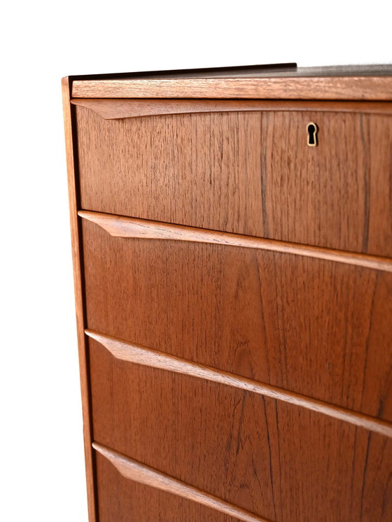 Image 1 of 1950s/60s Scandinavian Teak Chest with 6 Drawers