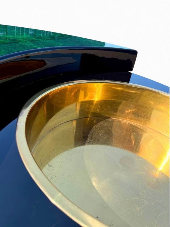 Yin Yang Willy Rizzo rotating coffee table, brass, 1970s – Wood (photo 15 of 17)