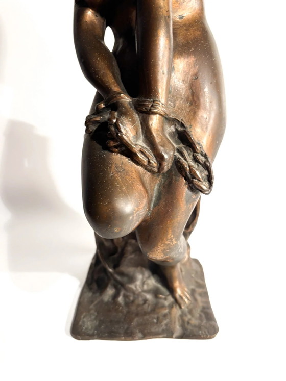 Bronze Sculpture "The Slave" Attributed to Giacomo Ginotti 19th Century (photo 5 of 9)