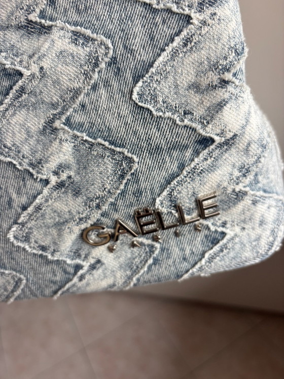 Borsa Gaëlle Paris in Denim Effetto Chevron, Borse a mano, Metallo, Skai, Nero (foto 3 di 13)