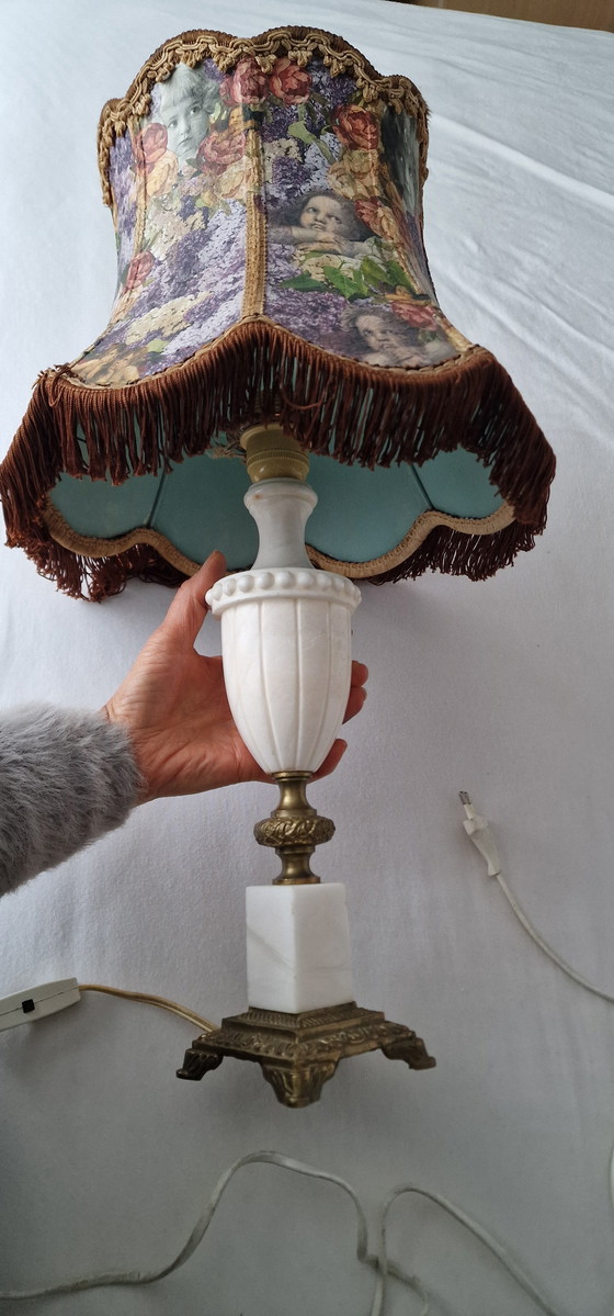 Image 1 of Lampada da tavolo vintage in travertino