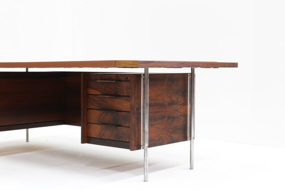 Image 1 of Vintage Mid-Century Rosewood Executive Desk Sven Dysthe Dokka Mobler 1960s