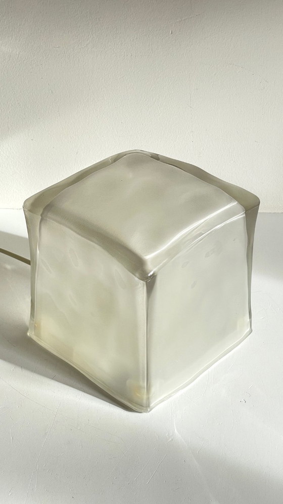 Image 1 of Ice Glass Lamp, Vintage Ikea
