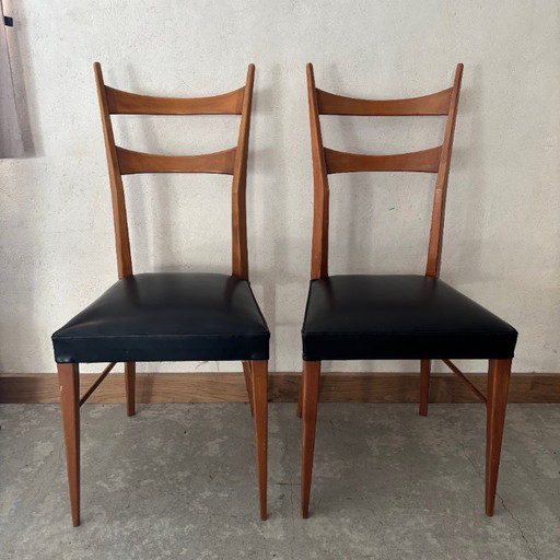 Coppia di sedie di design italiano