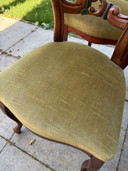 Seis sillas Biedermeier antiguas, tallas de madera antiguas
