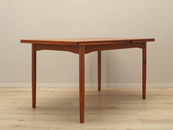 Image 1 of Teakholztisch, dänisches Design, 1970er Jahre, hergestellt in Dänemark
