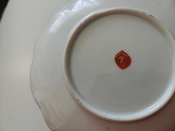 Tazze da tè vintage giapponesi in porcellana guscio d'uovo Kutani, Servizi da tavola, Dorato (foto 6 di 10)