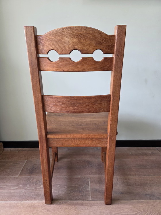 Image 1 of Sedie da pranzo brutaliste Topform in rovere – set da 6