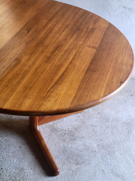 Mesa de comedor danesa extensible de teca maciza 1960, Mesas de comedor, Madera, Marrón (foto 4 de 10)