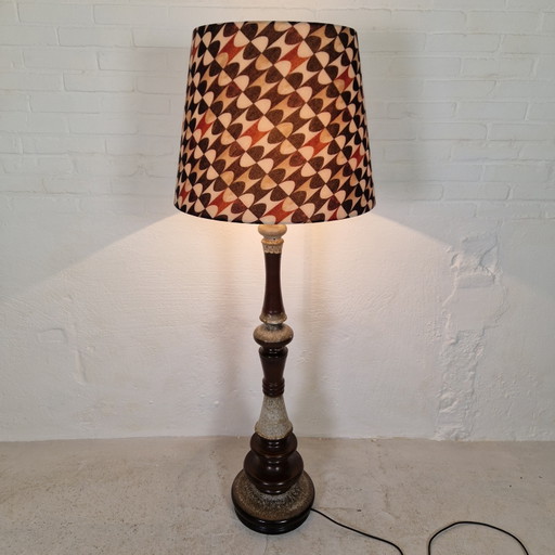 Lampada da terra in ceramica anni '70