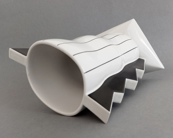 Image 1 of Heide Warlamis Vase en céramique postmoderne/Wiener Werkstatte Collection Vienne 1980's