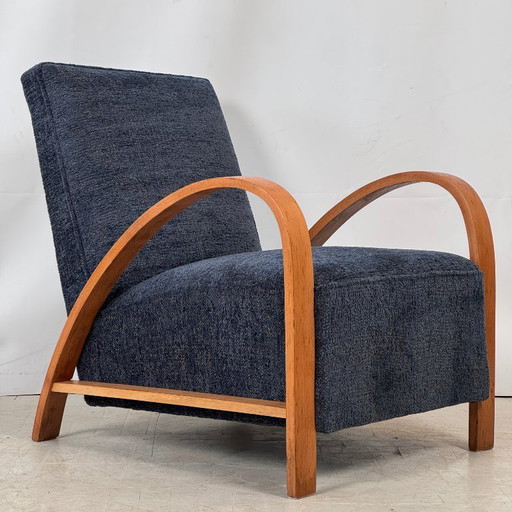 Sillón Art Déco francés, década de 1930, totalmente restaurado