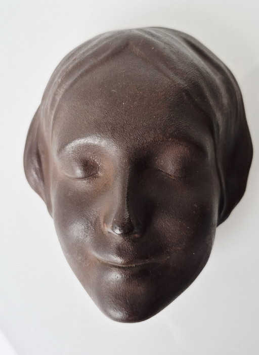 Máscara de pared L'Inconnue de la Seine, gres cerámico