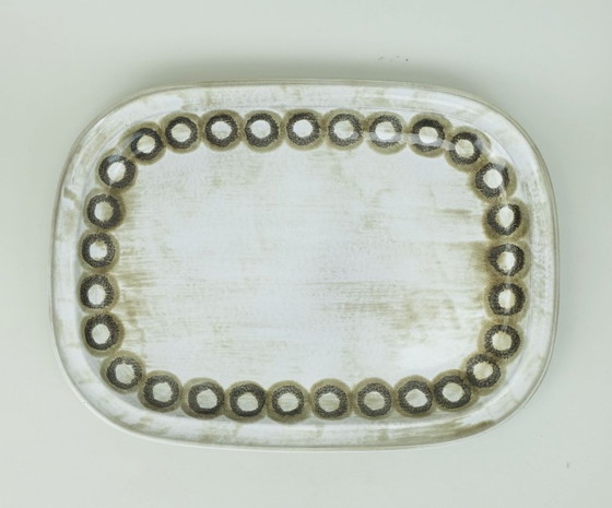 Image 1 of 2 bowls and 1 platter ceramano gala sepia esthetique tique gerda heuckeroth 1970s