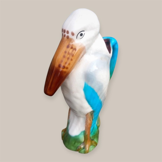 Image 1 of Jarra de cigüeña de mayólica