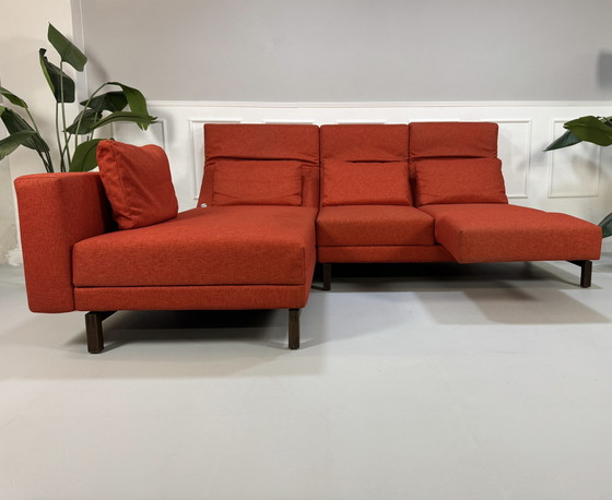 Image 1 of Brühl Moule Small fabric corner sofa orange oak