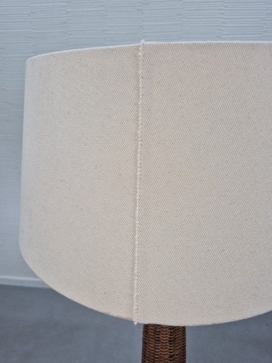 Vintage Staande Lamp Rotan. Vloerlamp Riet. – Vloerlampen, Wicker, Textile (photo 12 of 15)