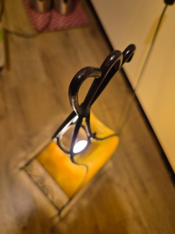 Parchment skin lamp metal frame beautiful warm light – Floor lights, rvs (photo 3 of 5)