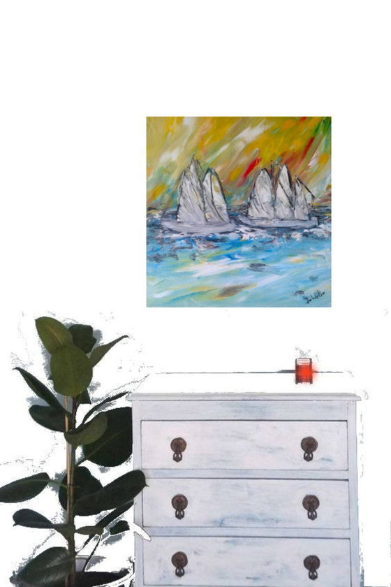 Image 1 of Peinture "Sailing" (voile)