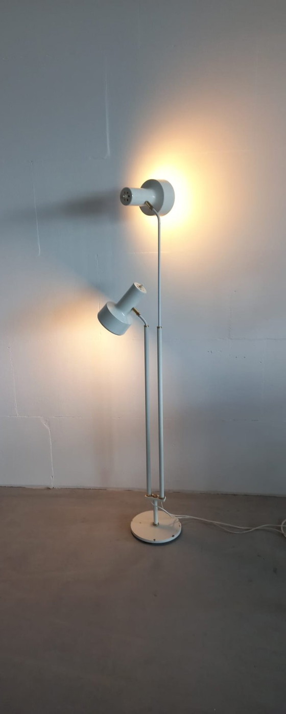 Image 1 of Lampada da terra vintage danese anni '70/'80 a 2 faretti regolabili in altezza (marca Dansa)