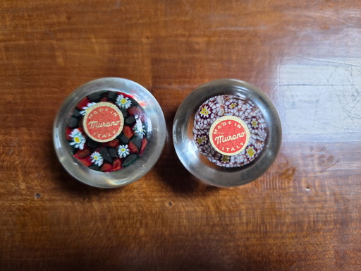 authentische Murano Millefiori Briefbeschwerer