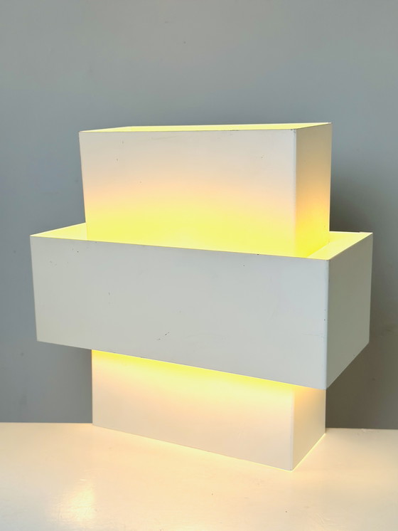 Image 1 of GEOMETRIC WALL LAMP BY J.J.M. HOOGERVORST FOR ANVIA NEDERLAND, THE NETHERLANDS, 1960s