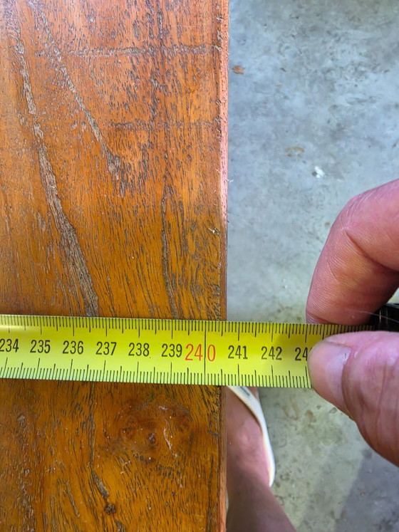 Robust Industrial Dining Table XL with Machine Legs – Cast Iron, Wood (photo 4 of 6)