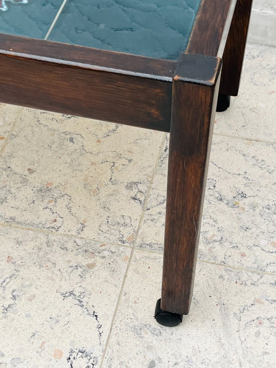 Vintage Ceramic and Solid Wood Coffee Table (photo 8 of 10)