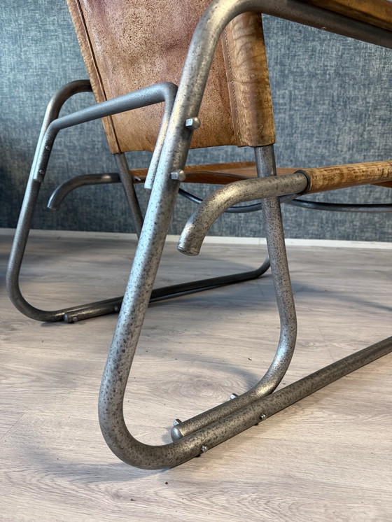 Image 1 of Vroege Bauhaus fauteuil met hoge rugleuning Veha, Den Haag, jaren 30