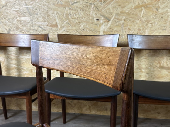 Image 1 of 6x Henry Rosengren Hansen Modelo 39 sillas de comedor Brande industria del mueble palo de rosa