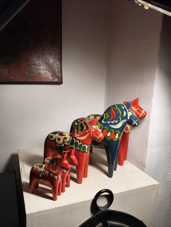 Image 1 of Vintage design Dala paarden uit Dalarna Zweden Nils Olsson