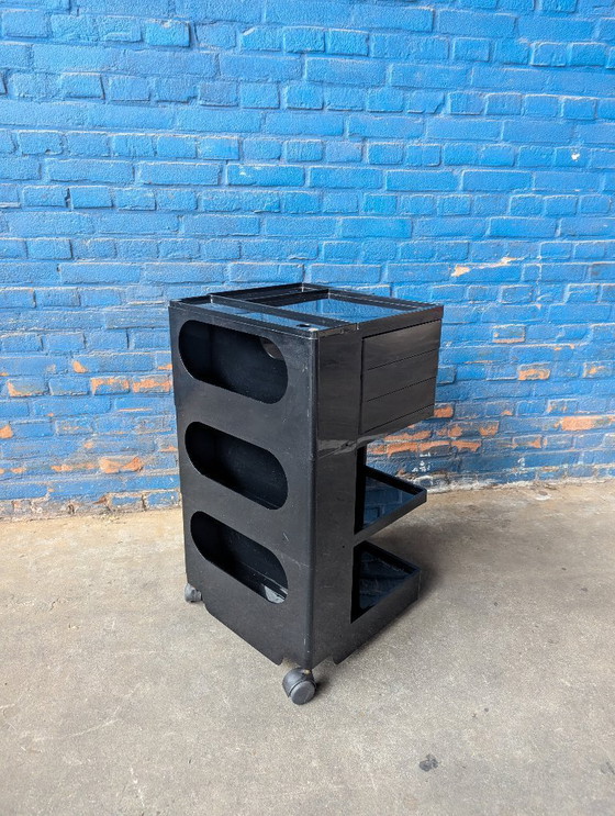 Image 1 of Carrello Boby nero di metà secolo di Joe Colombo, anni '70