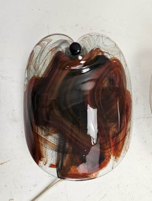 Set of wall lamp lamps Per Lutken for Holmegaard model GLASS FLAT LAMPET