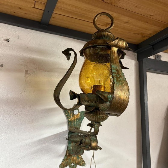 Image 1 of Wrought Iron Vintage Lantern