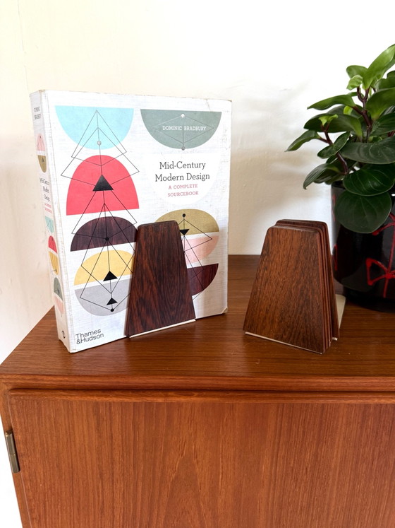 6x fermalibri vintage in palissandro, Kai Kristiansen ‘60, Librerie, Metallo, Legno, Marrone (foto 4 di 6)