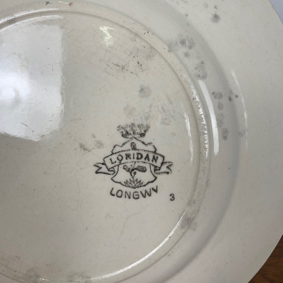 Image 1 of Ensemble de 4 assiettes Longwy, modèle Loridan, début du 20e siècle