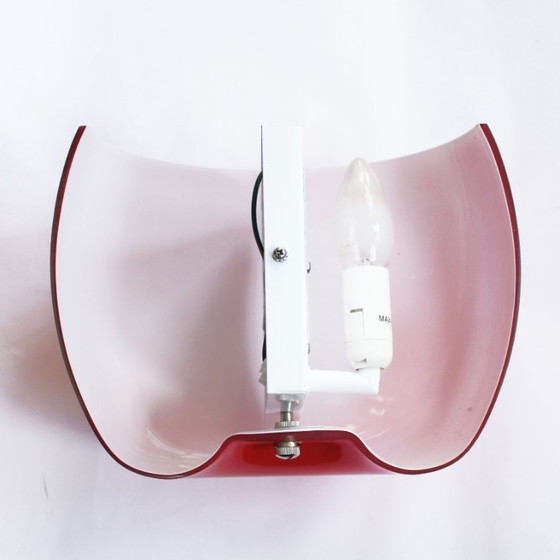 Image 1 of Applique murale vintage rétro en verre