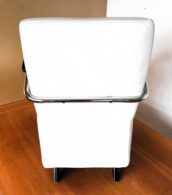 Image 1 of Gelderland 5470 aus weißem Leder. Design von Jan de Bouvries